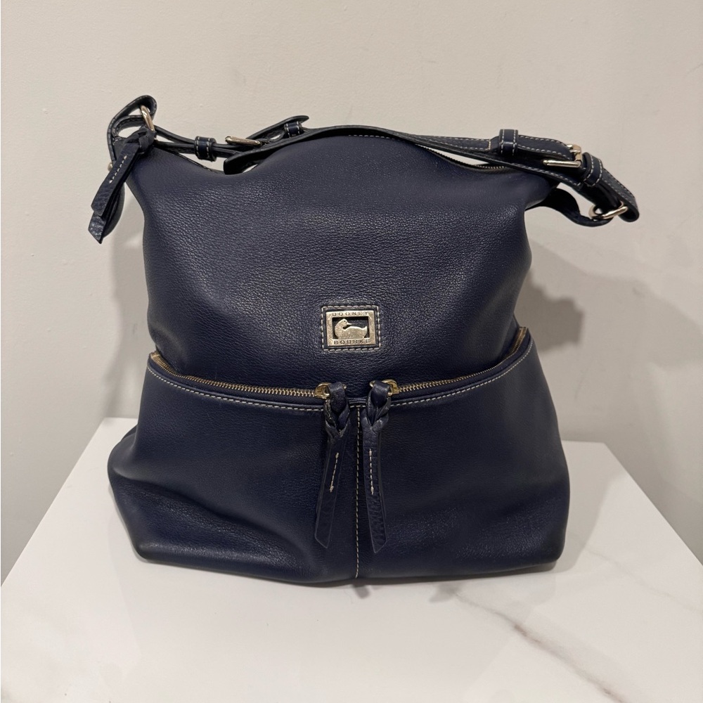 Dooney & Bourke Navy Shoulder Bag - Picture 2 of 12